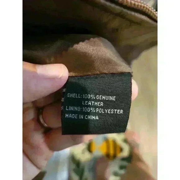 M Collection Men's Vintage Leather Jacket Brown Size XL Mid-Length Casual Y2K - Picture 7 of 8